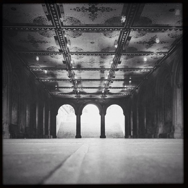 opposite end of the arches