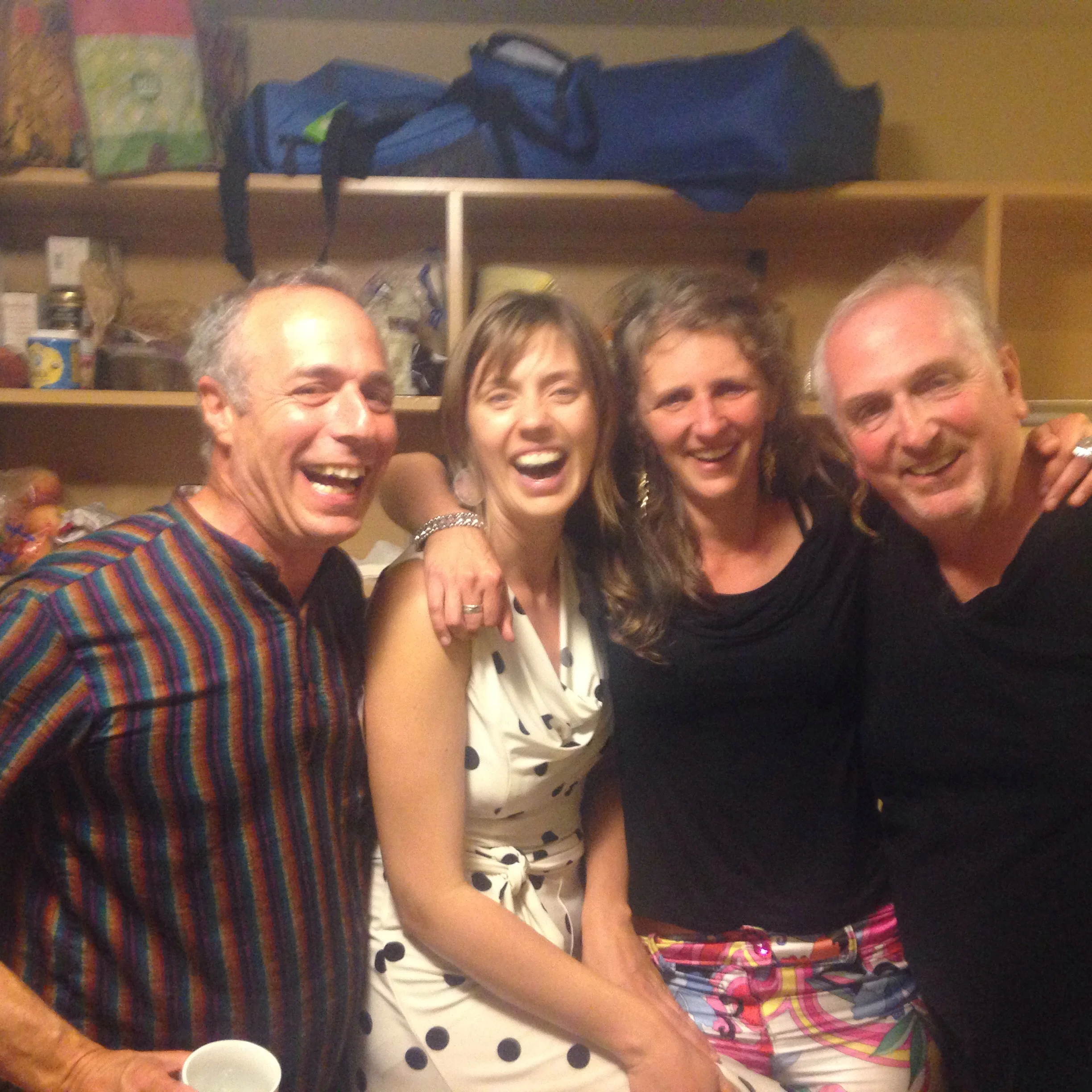 Fellow songwriters at the camp swing dance