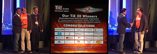 Ignite2Disrupt: CARROT Honored by TiECon Detroit