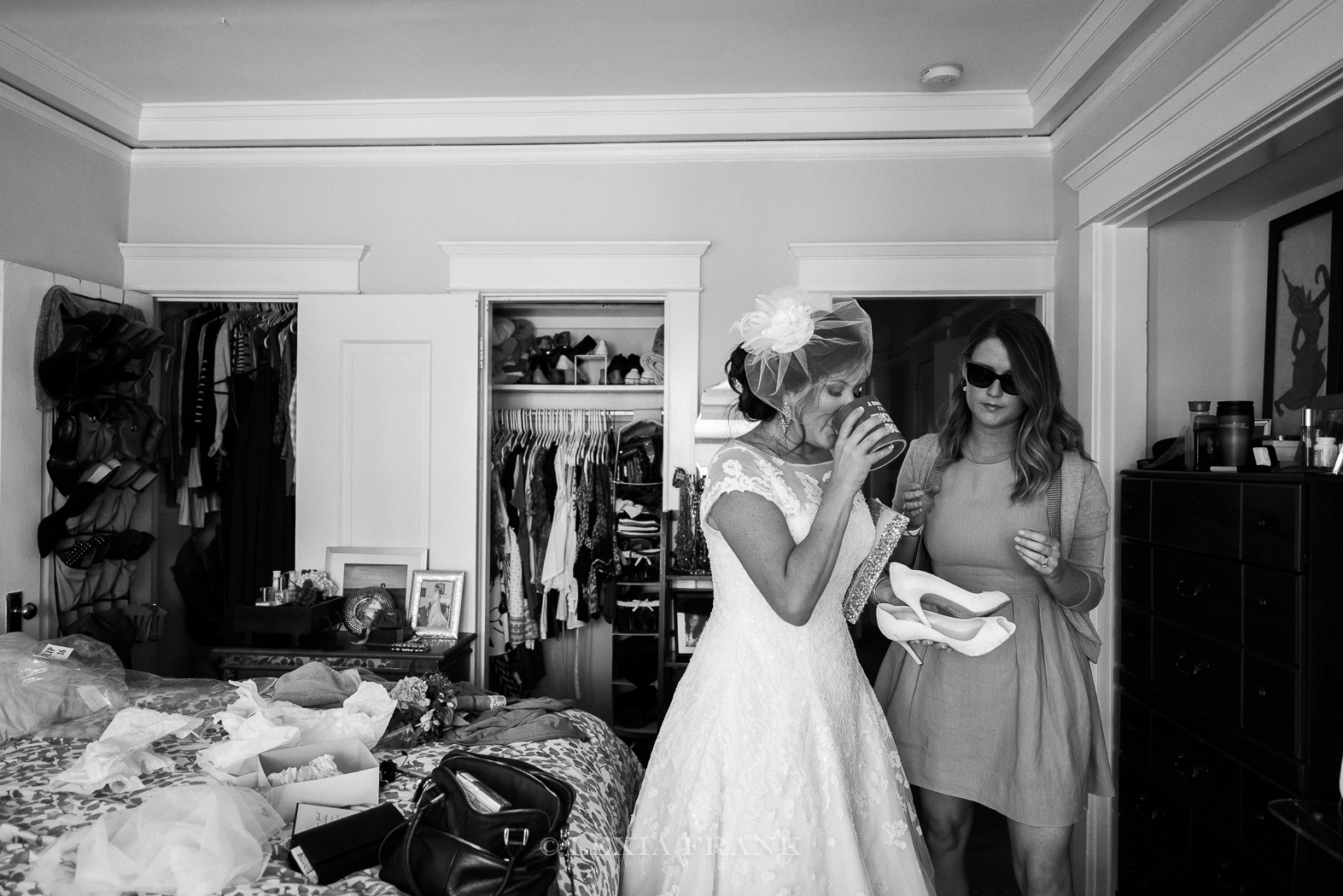 Destination wedding photographer Lexia Frank- a portland fine art film photographer - photographs this San Francisco City Hall wedding in san francisco as bride gets ready. www.lexiafrank.com 