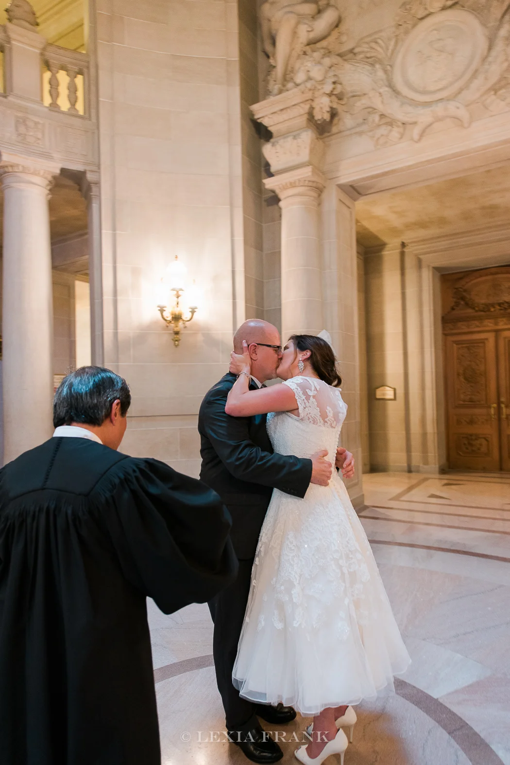 Destination wedding photographer Lexia Frank - a portland oregon fine art film photographer - photographs this san francisco city hall wedding in san francisco in film www.lexiafrank.com