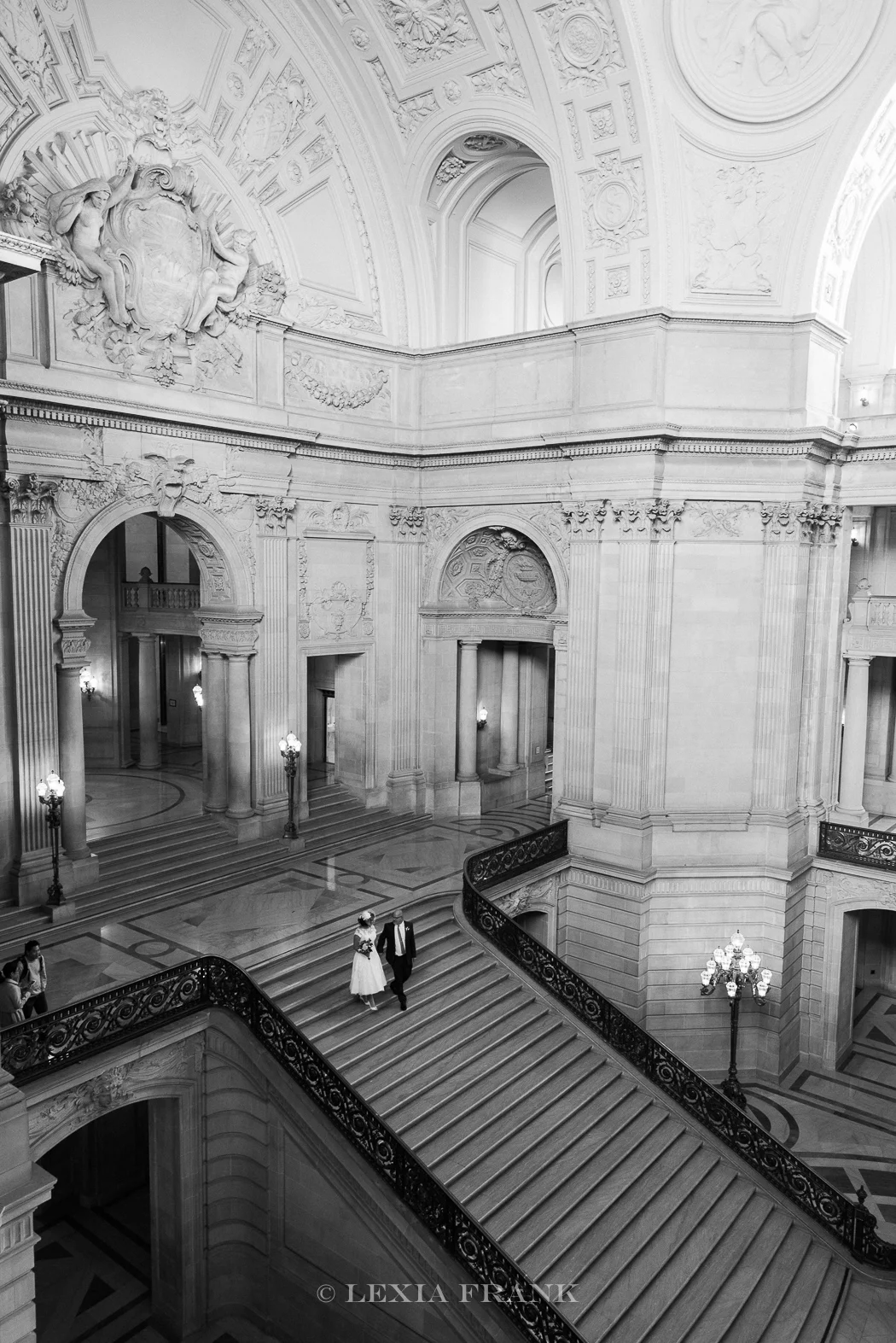 Destination wedding photographer Lexia Frank - a portland oregon fine art film photographer - photographs this san francisco city hall wedding in san francisco in film www.lexiafrank.com