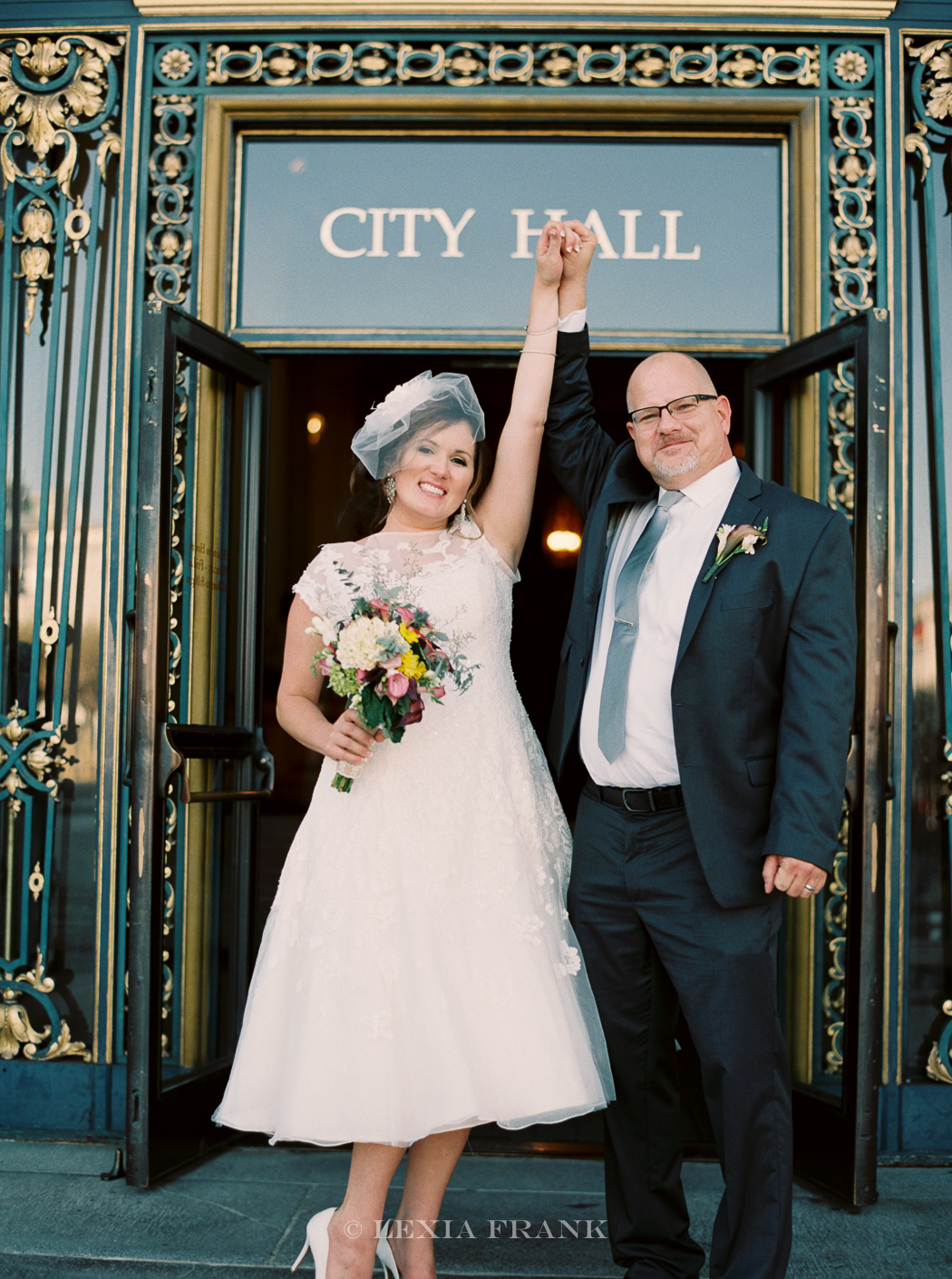 Destination wedding photographer Lexia Frank - a portland oregon fine art film photographer - photographs this san francisco city hall wedding in san francisco in film www.lexiafrank.com