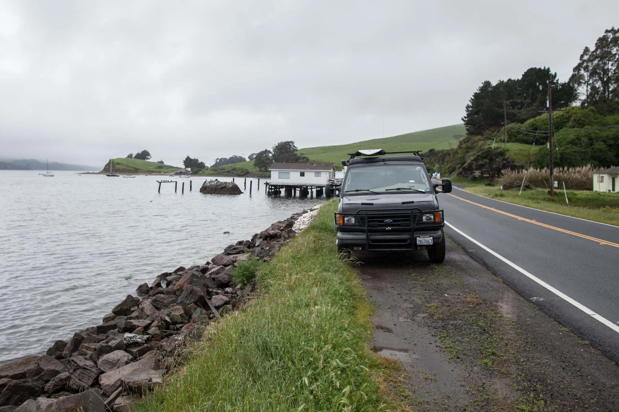 Gary, my van, on Highway 1, near the Marshall Store. 