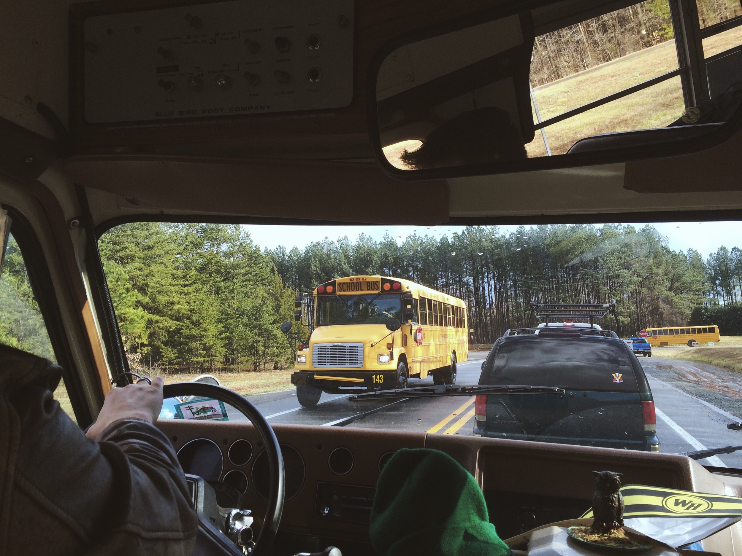 2.24.16 - Running into friends. - En route to Carrboro, North Carolina.