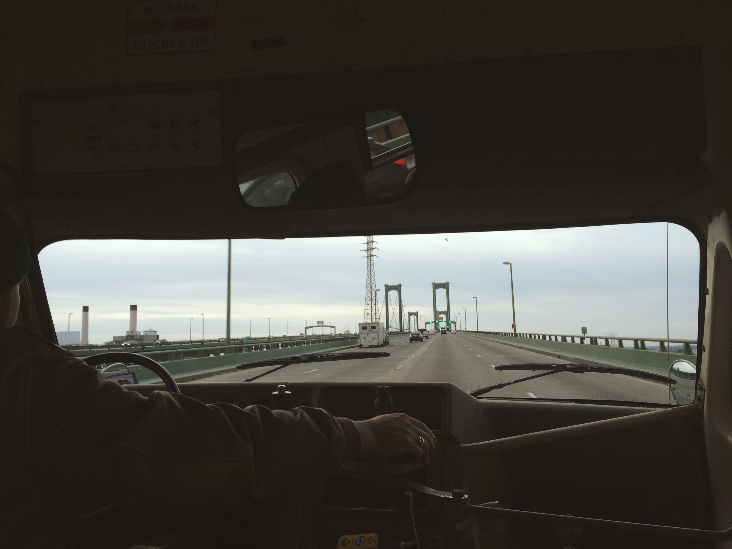 2.19.16 - Bluebird on a Bridge - En route to Baltimore. 