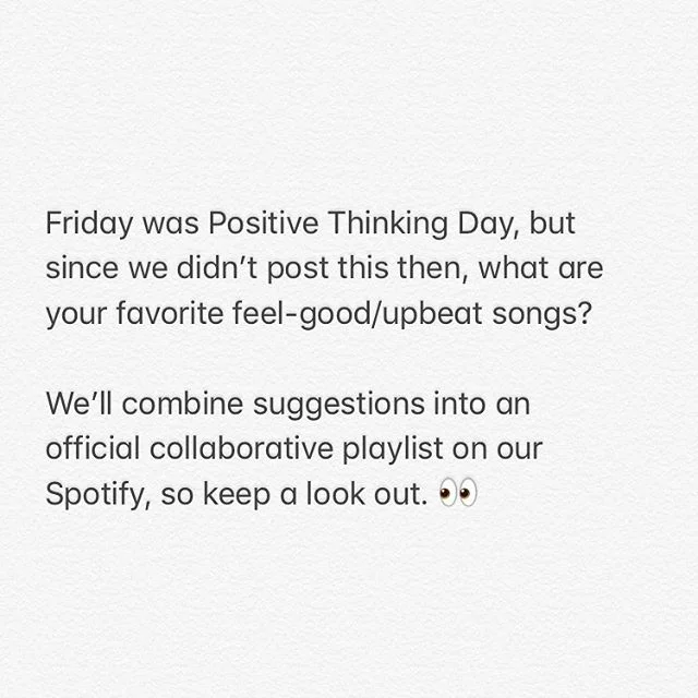 Drop a feel-good song below ⤵️