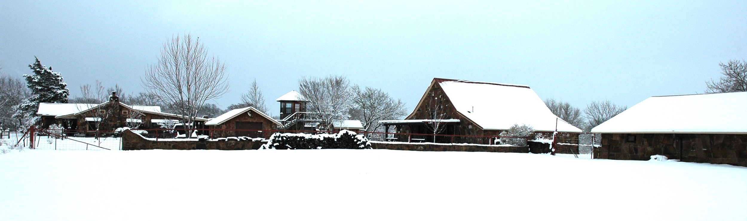 Hundred Monkey Ranch & Studio in Winter