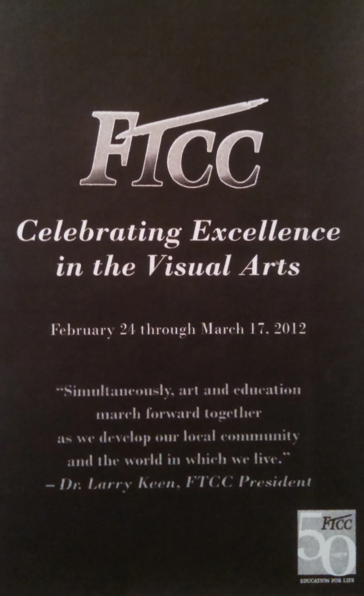 FTCC Celebrating Excellence in the Visual Arts, Juried Show, February 24 - March 17, 2012, 3rd Place