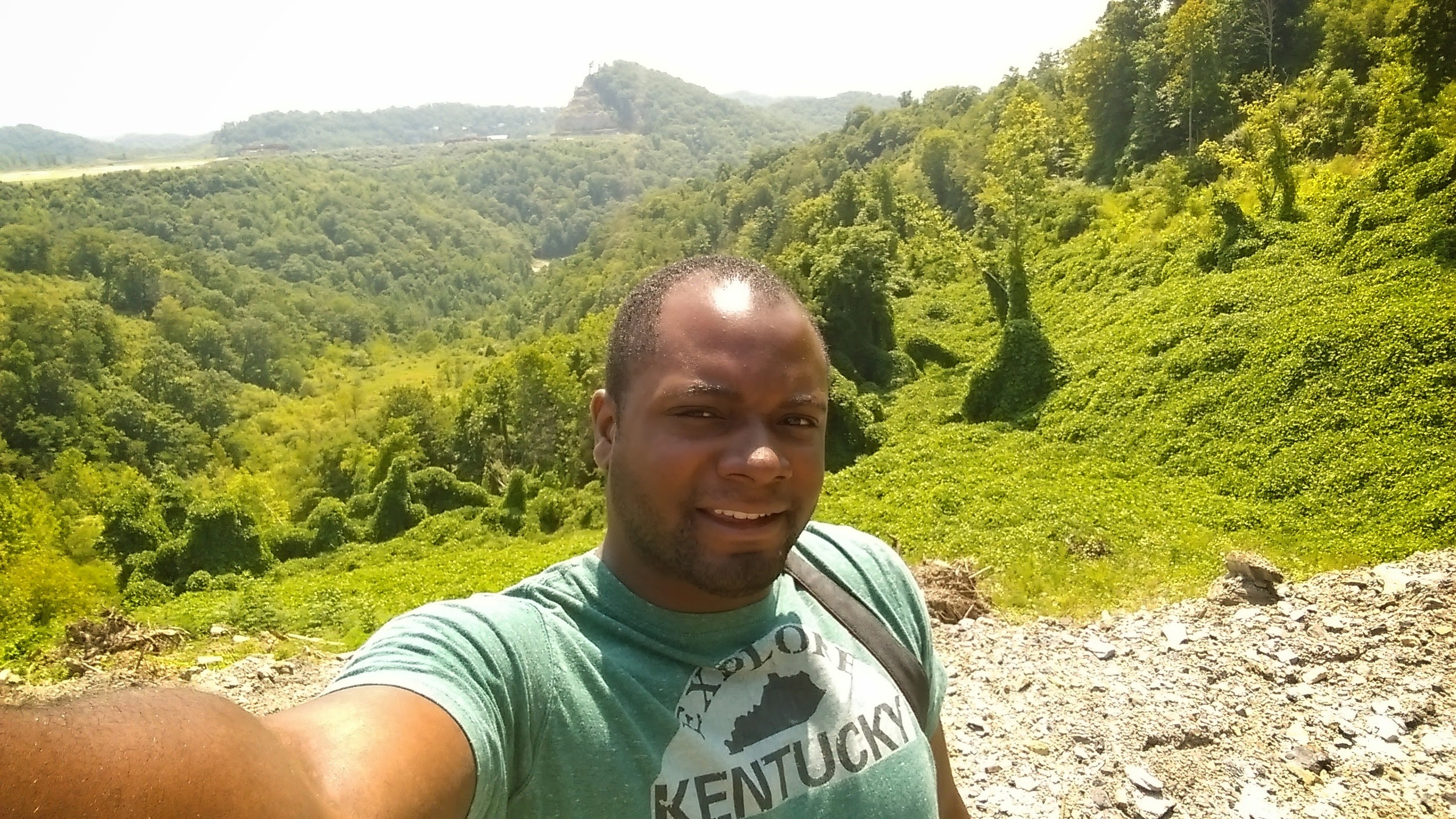 Gerry Seavo James, taking a selfie for the first time in Hazard, KY
