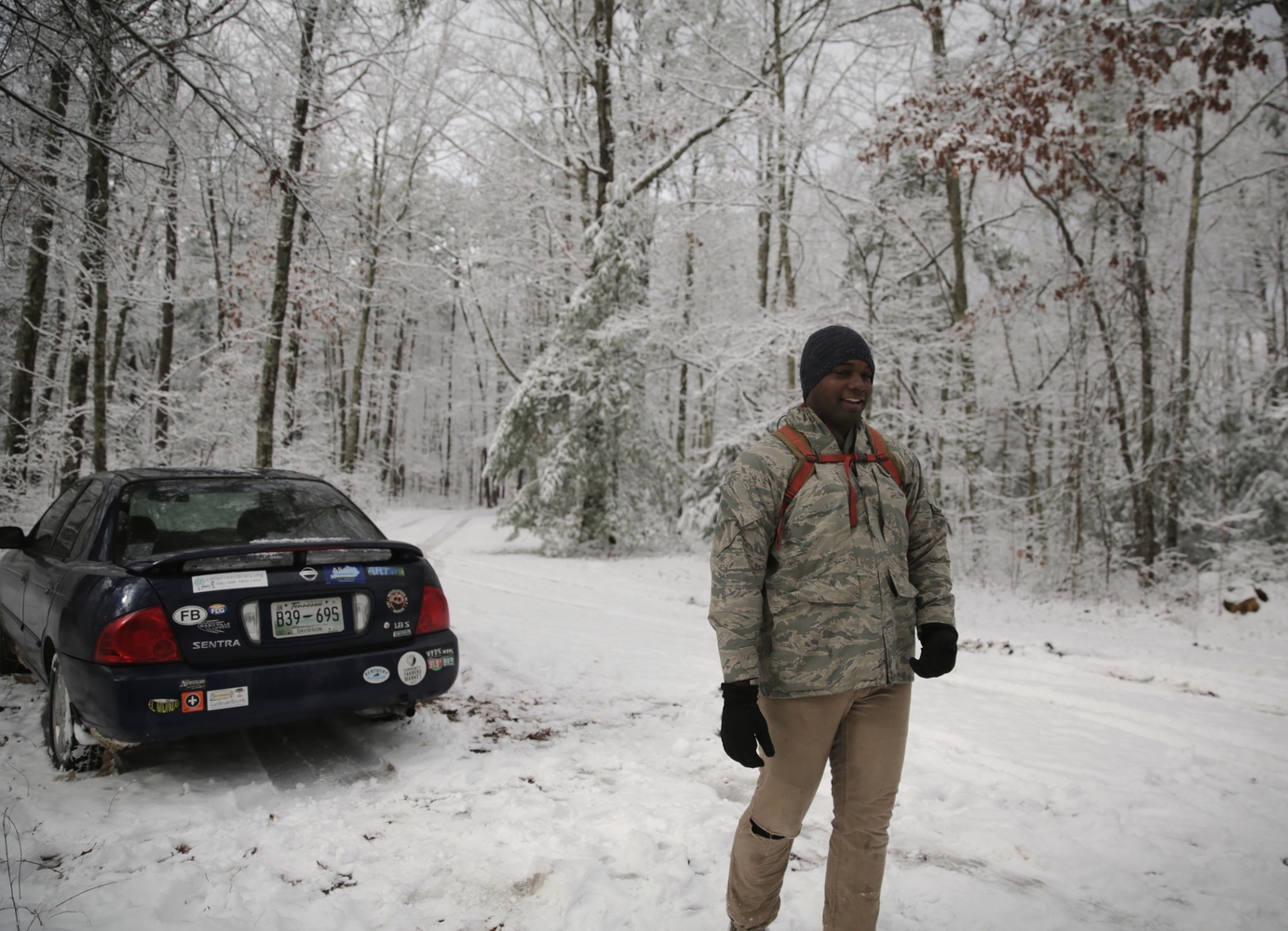 Gerry at the "trailhead." Photo by Nate Spicer