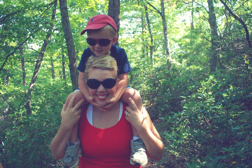 This is how Cooper takes rest breaks on our hikes