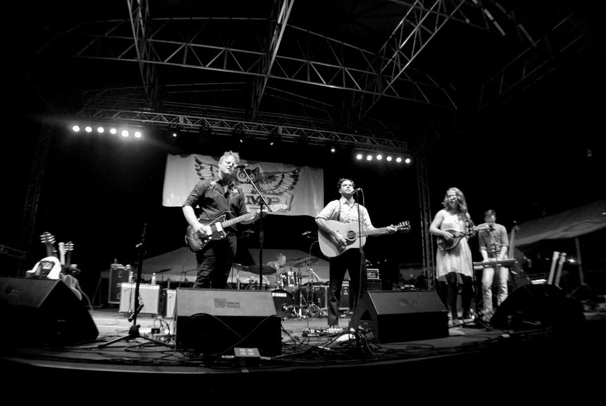 The Lone Bellow play to a huge crowd on Thursday, June 25th in Owensboro, Kentucky.