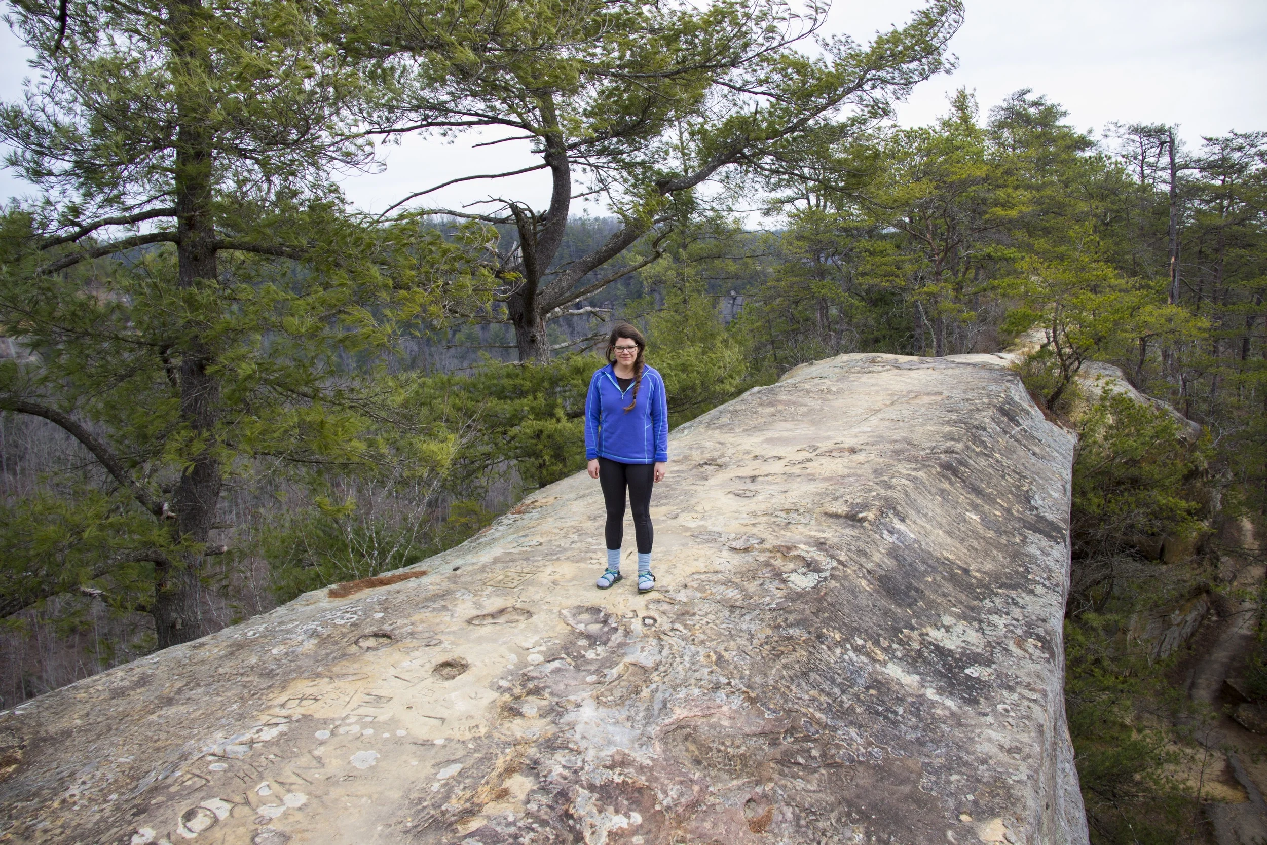 Kelsey hanging out on Sky Bridge.