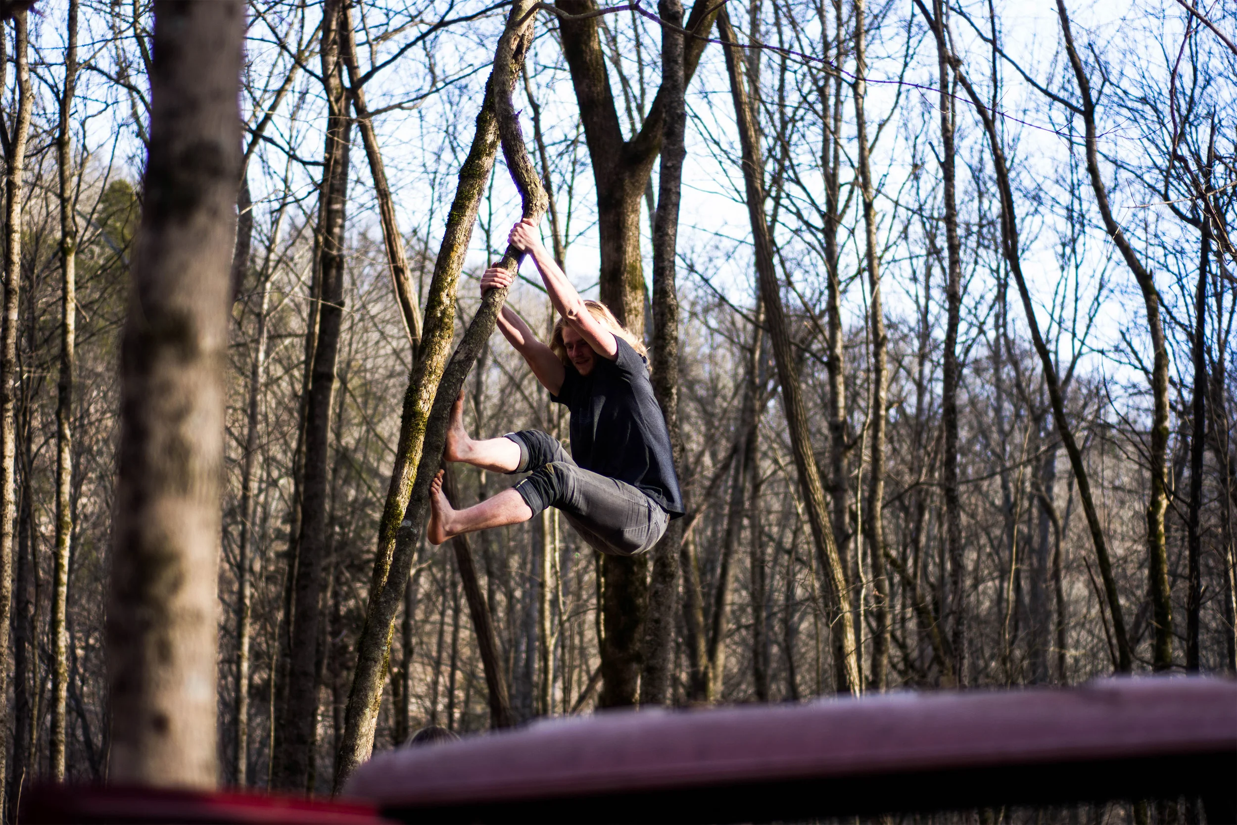 Matt taking a break from hiking at Jessamine Creek