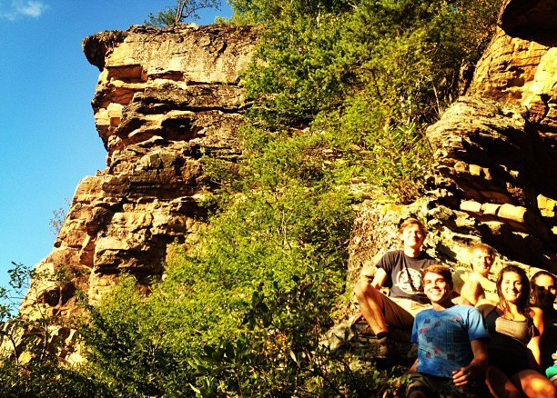 Lexington climbers. From left to right: Kirk Jenkins, Doug Burton, Byron Hemple, Kylie, and Anna Meador. Photo: Kylie Schmidt