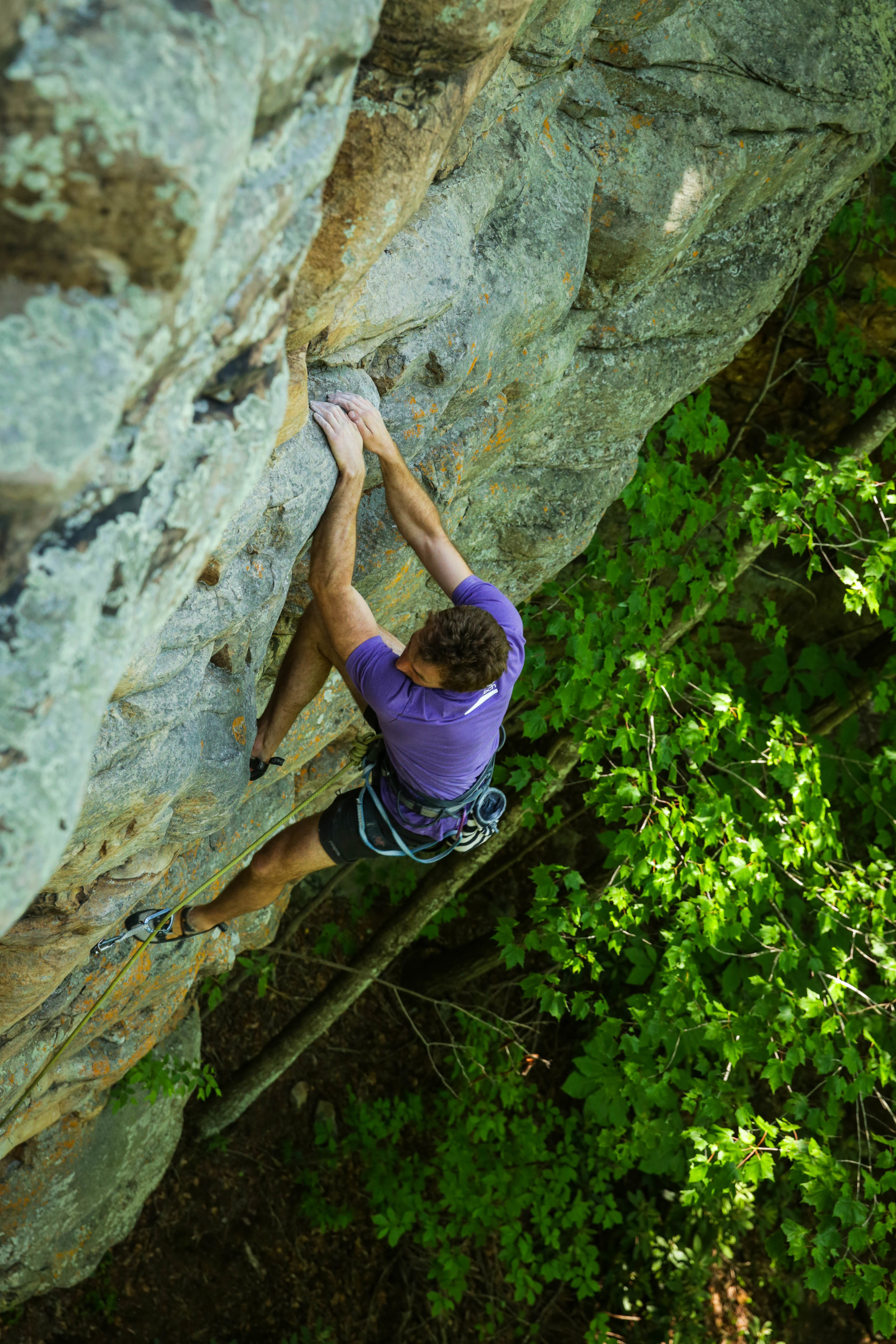 Zachary Lesch-Huie enjoying How Do You Spell Breaks, 5.10a. Photo: Gerry Seavo James 