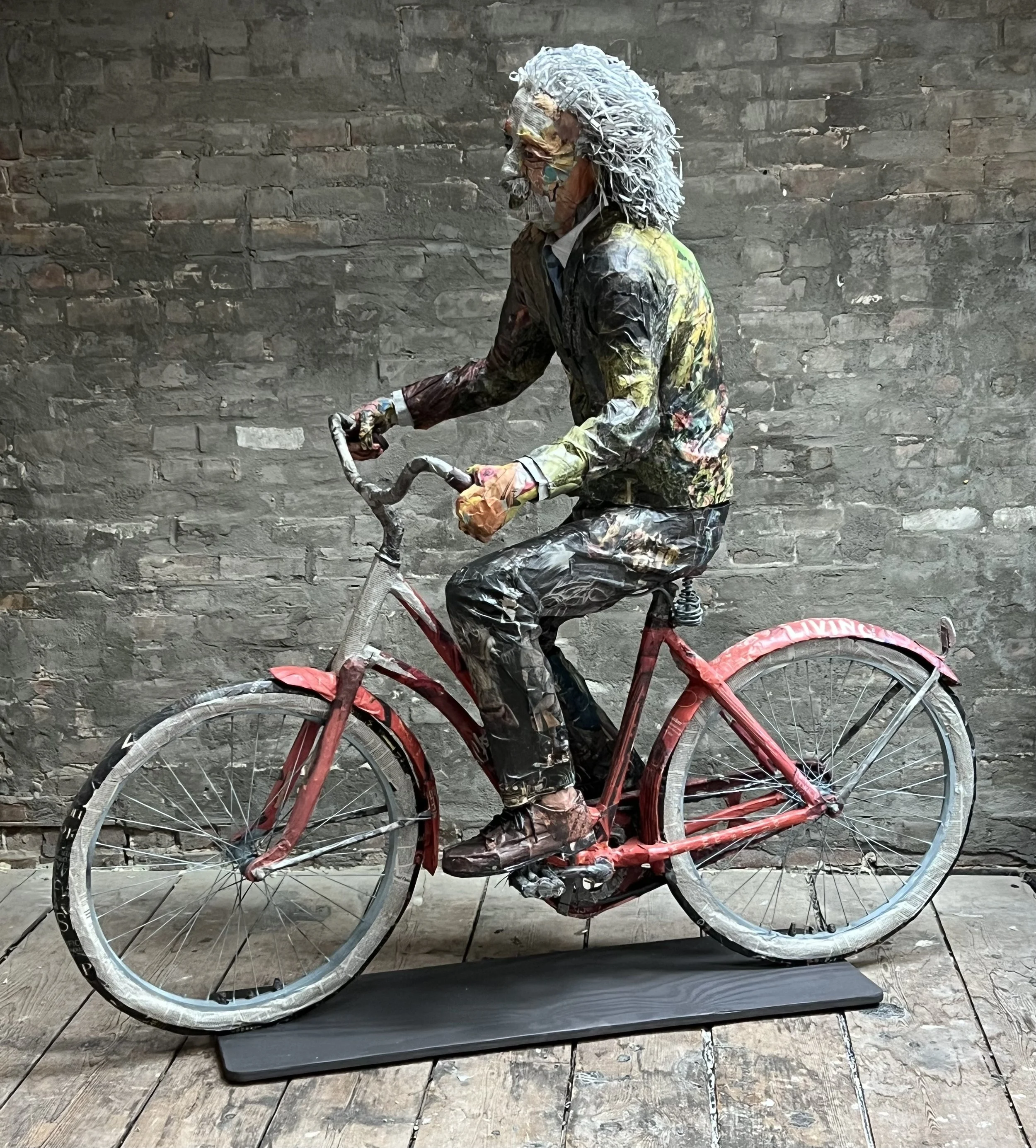 Einstein Riding a Bike