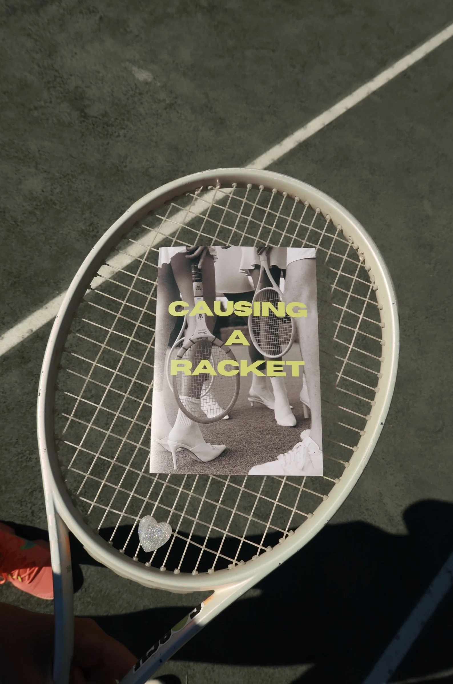 Causing a Racket (blank card)