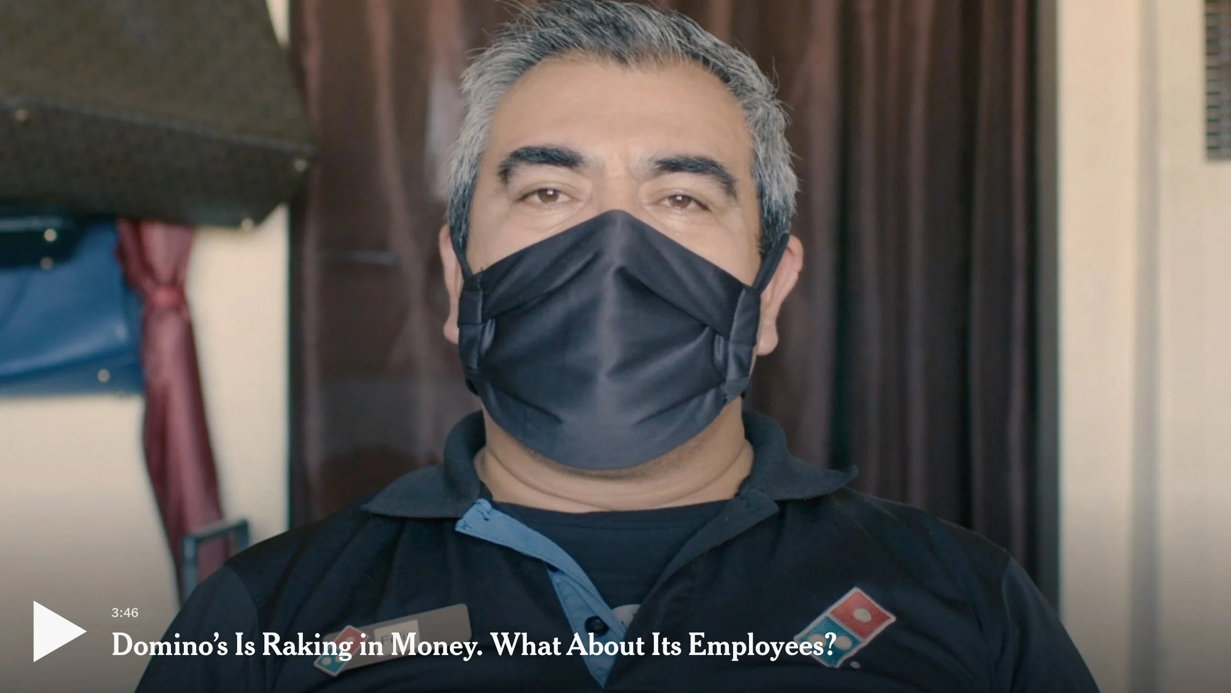 Working in Coronavirus: Why One Domino's Finally Gave its Workers P.P.E. | NYT Opinion