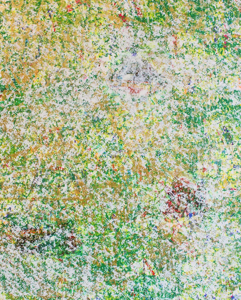 Bollywood Landscape 3, 2013 Acrylic, toner and screen print on canvas 44 x 54 inches