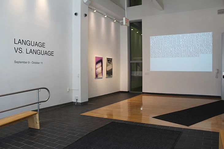 Language vs. Language Sol Koffler Gallery Rhode Island School of Design Group exhibition (Installation view) 2015