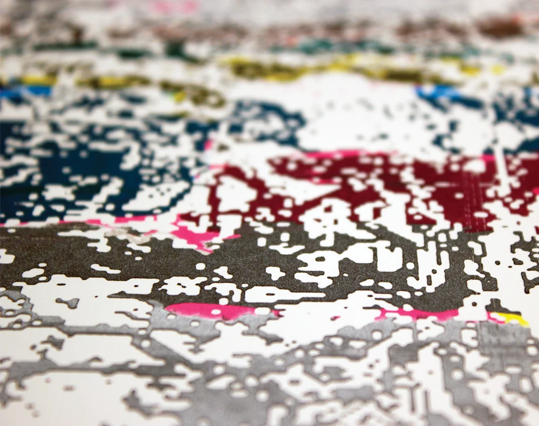 Untitled (detail), 2012 Monoprint Screenprint on paper 22 x 30 inches