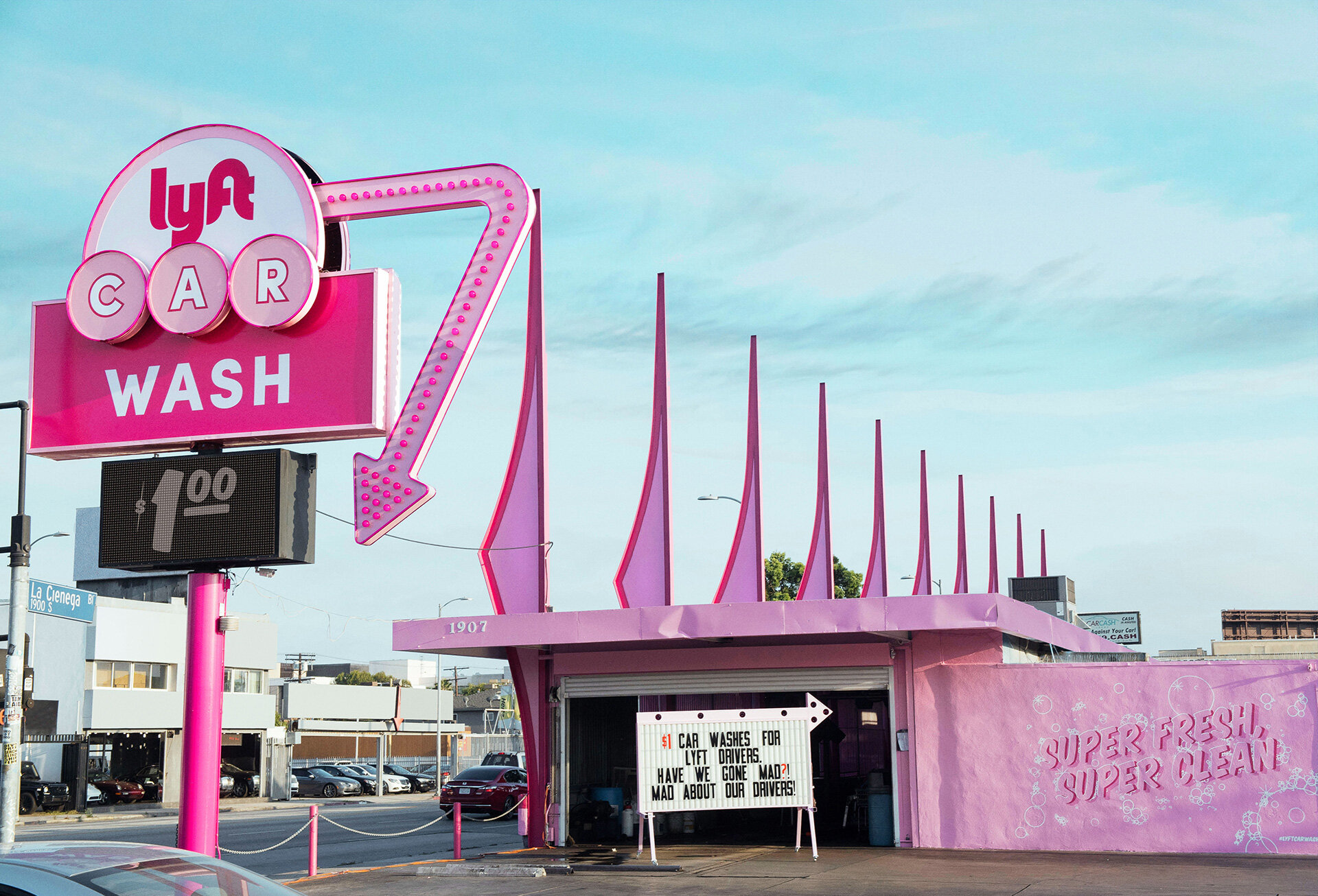  We created a $1 car wash for Lyft drivers only.  