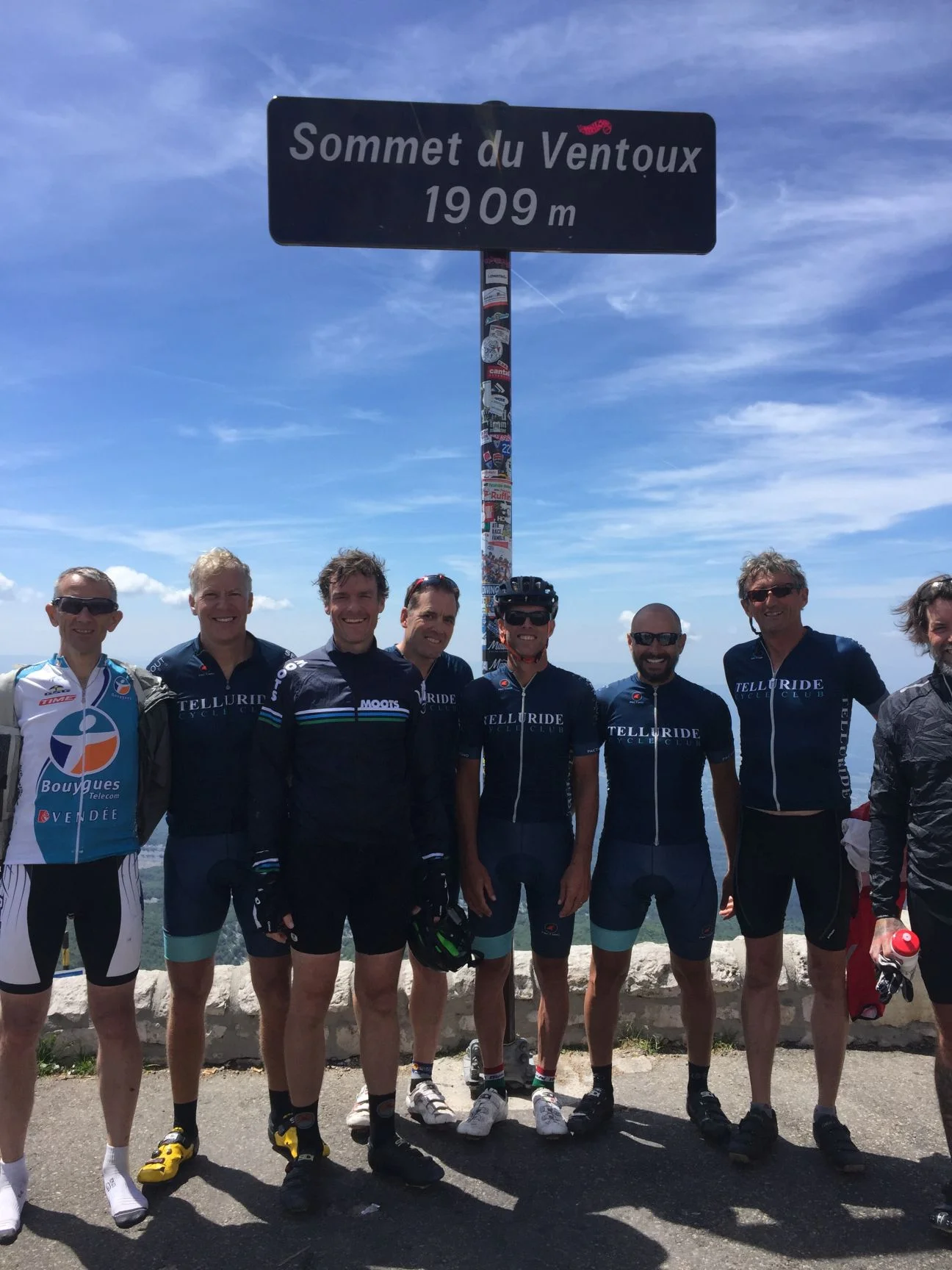 Ventoux - proof of accomplishment. The entire Todd made it but it's the only photo with the sign.