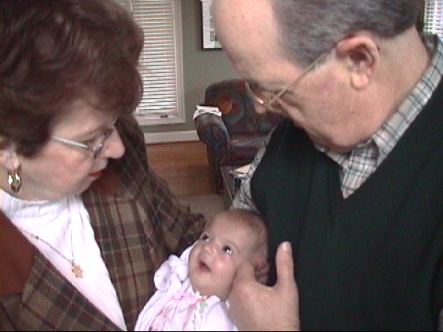 Grandma and Grandpa Guthrie made numerous difficult trips accross the country from Oregon to know and enjoy Hope.