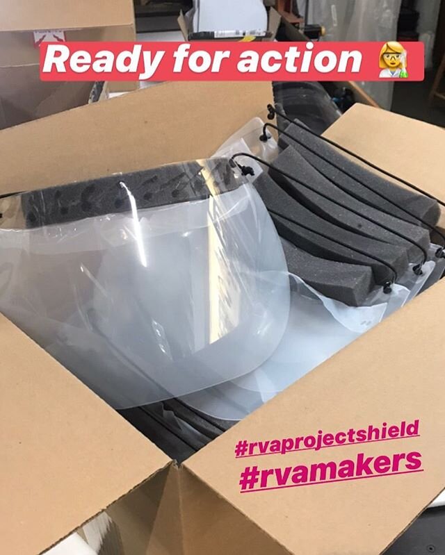 Boxed up and ready to go. .
.
.
.
.
#rvaprojectshield
#rvamakersassemble