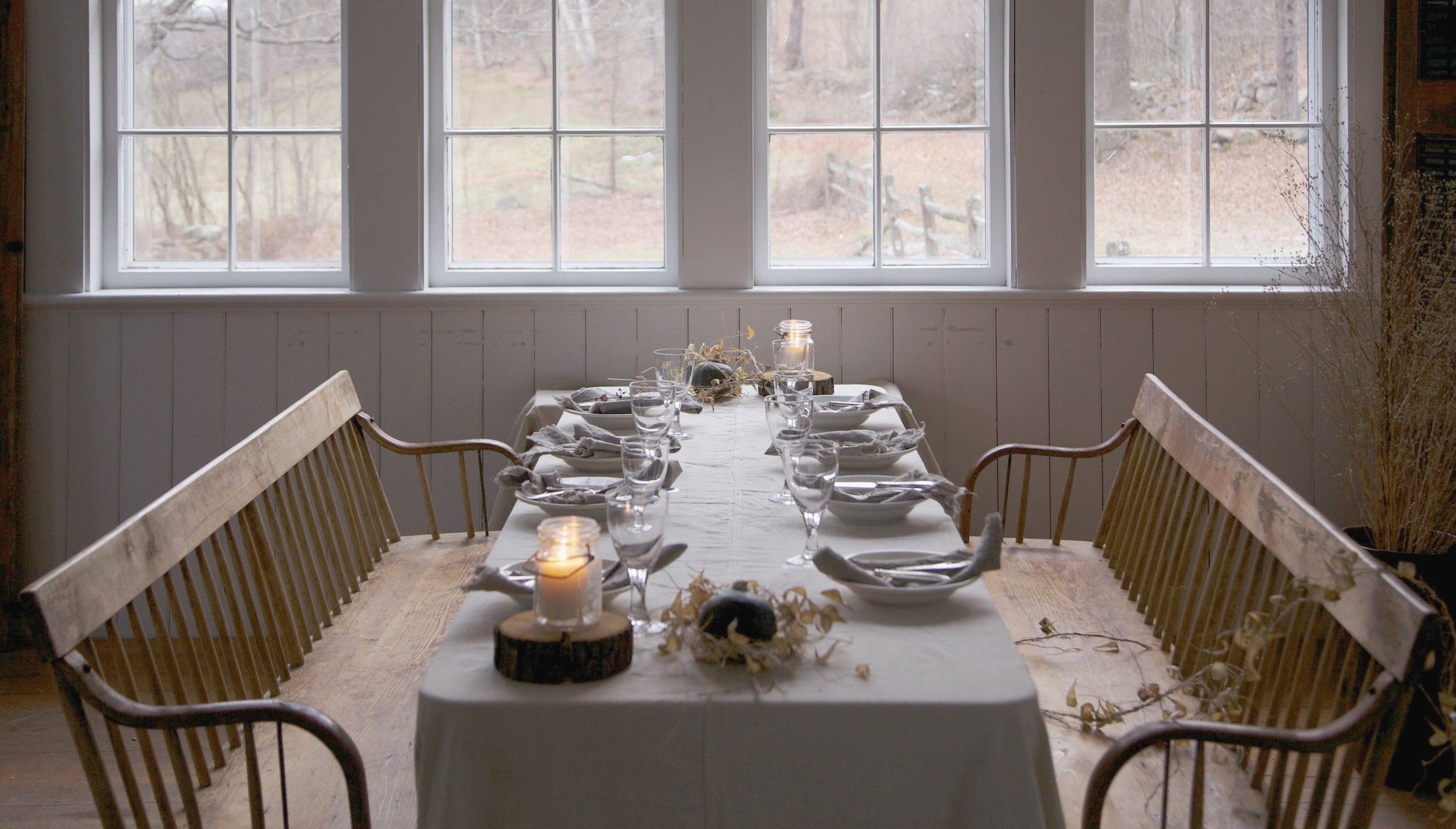 rustic fall table setting