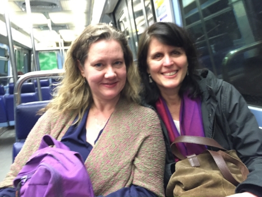 This Saturday Night May 16th at 730pm, Page Poetry Parlor celebrates two new books HERE WE ARE by Amy Hollowell + OTHER ARCHER by Lee Ann Brown published by the Presses universitaires de Rouen et du Havre in 2015 in the new "To / Jusqua" series, edited by Christophe Lamiot Enos. Each volume issued in English, as well as a separate French edition in translation. Please RSVP here and See TornPage.org to sign up for email notifications. AMY HOLLOWELL is a French-American poet, journalist and translator who has lived in Paris since 1982. Her recent works include Here We Are (Presses universitaires de Rouen et du Havre, 2015), Giacomettrics (corrupt press, 2013) and Peneloping (corrupt press, 2012). She has been on the staff of the International Herald Tribune since 1983, and has contributed as a journalist to various publications in Europe and the United States, including the American Buddhist magazines Tricycle and Shambala Sun. In addition, she is a lineage holder and Zen teacher in the White Plum Zen Buddhist organization, and in 2004 she founded the Wild Flower Zen group in Paris, which she continues to lead in France and Portugal. + LEE ANN BROWN was born in Japan and raised in Charlotte, North Carolina. She attended Brown University, where she earned both her undergraduate and graduate degrees. She is the author of In the Laurels, Caught (Fence Books, 2013), which won the 2012 Fence Modern Poets Series Award, as well as Crowns of Charlotte (Carolina Wren Press, 2013), The Sleep That Changed Everything (Wesleyan, 2003), and Polyverse (Sun & Moon Press, 2000), which won the 1996 New American Poetry Competition, selected by Charles Bernstein. 25 years ago, Brown founded Tender Buttons Press, which is dedicated to publishing experimental women’s poetry. She has taught at Brown University, Naropa University, Bard College, and The New School, among others. She currently teaches at St. John’s University and curates the Page Poetry Parlor at Torn Page.