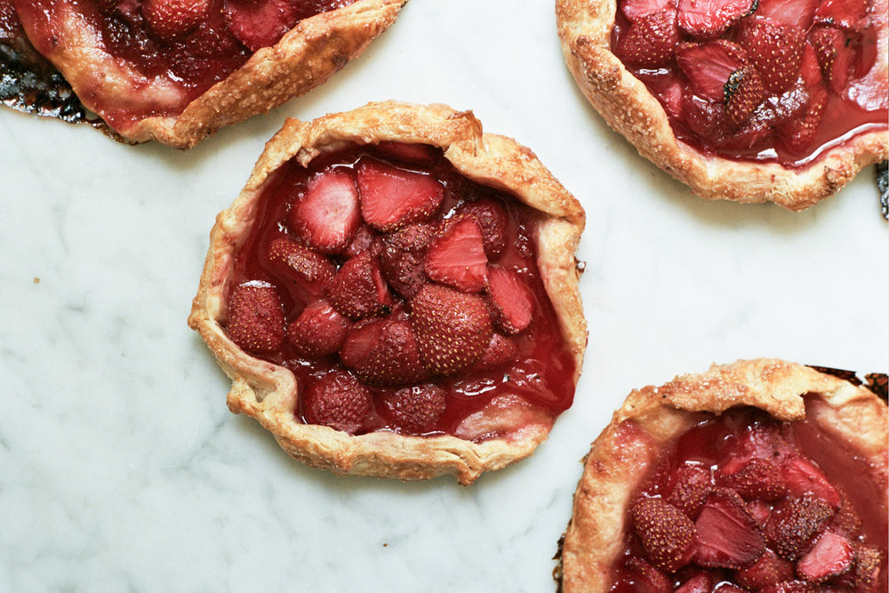 strawberry galettes