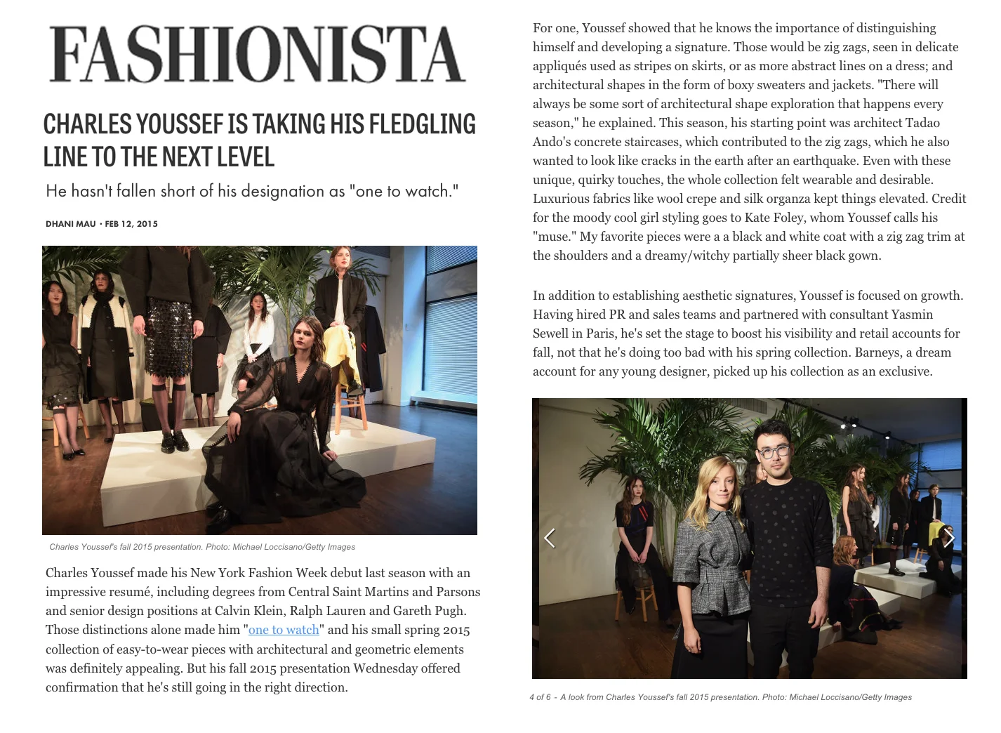 FASHIONISTA, FEBRUARY 2015