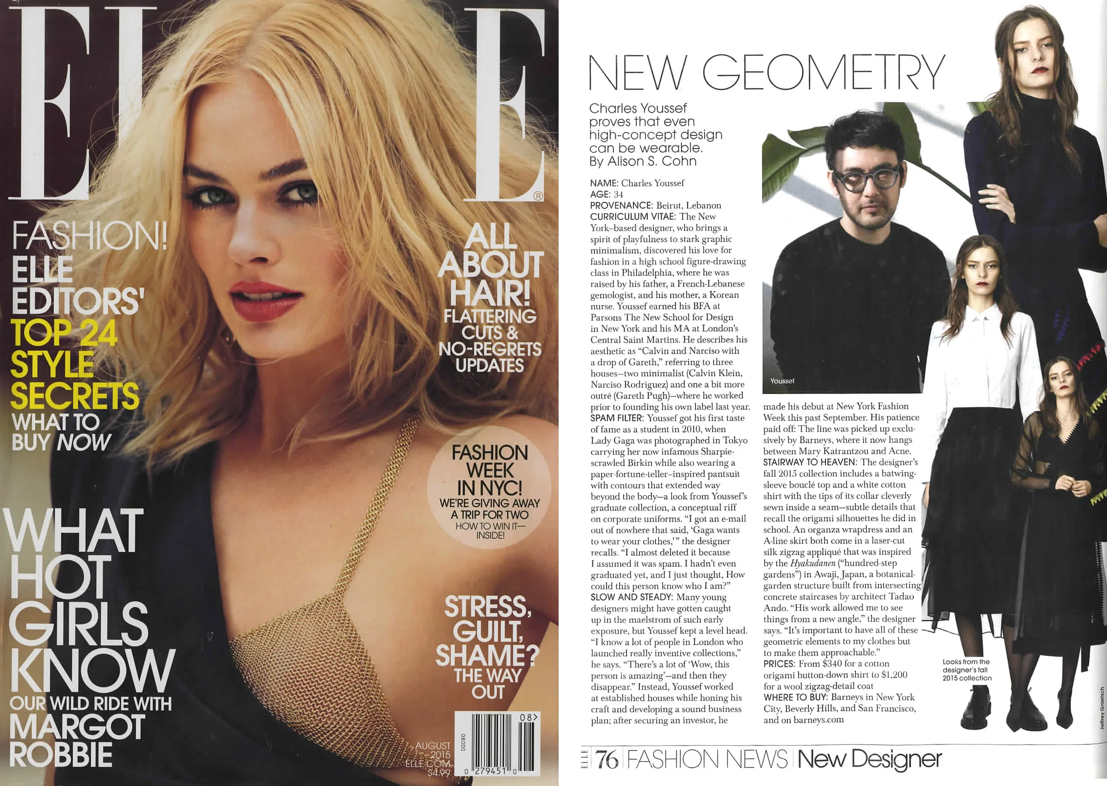 ELLE, AUGUST 2015