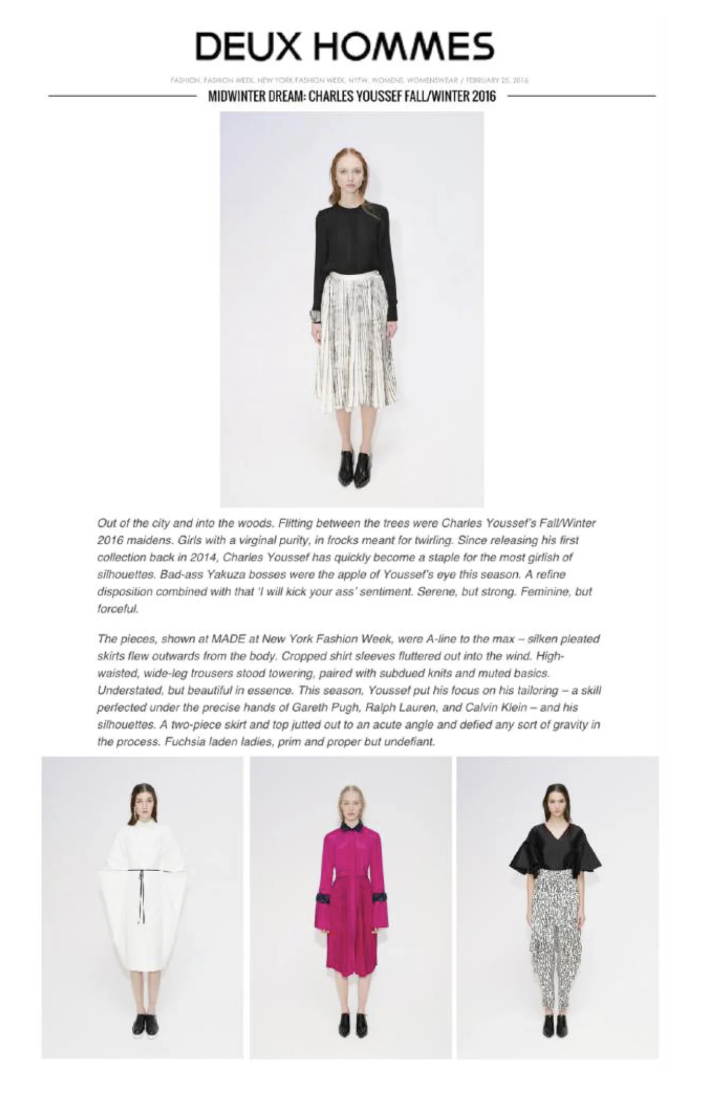 DEUX HOMMES, FEBRUARY 2016