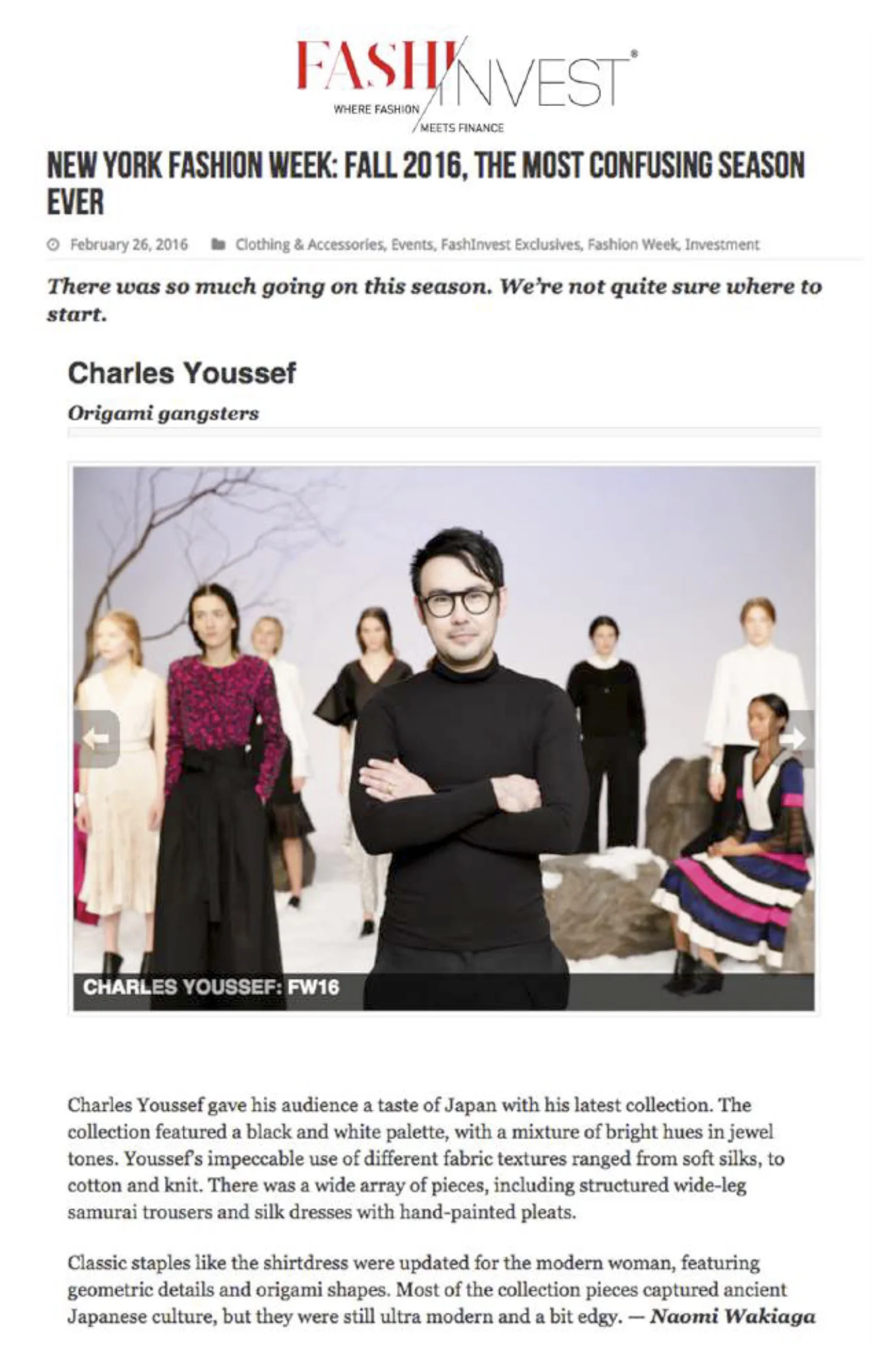 FASHINVEST, FEBRUARY 2016