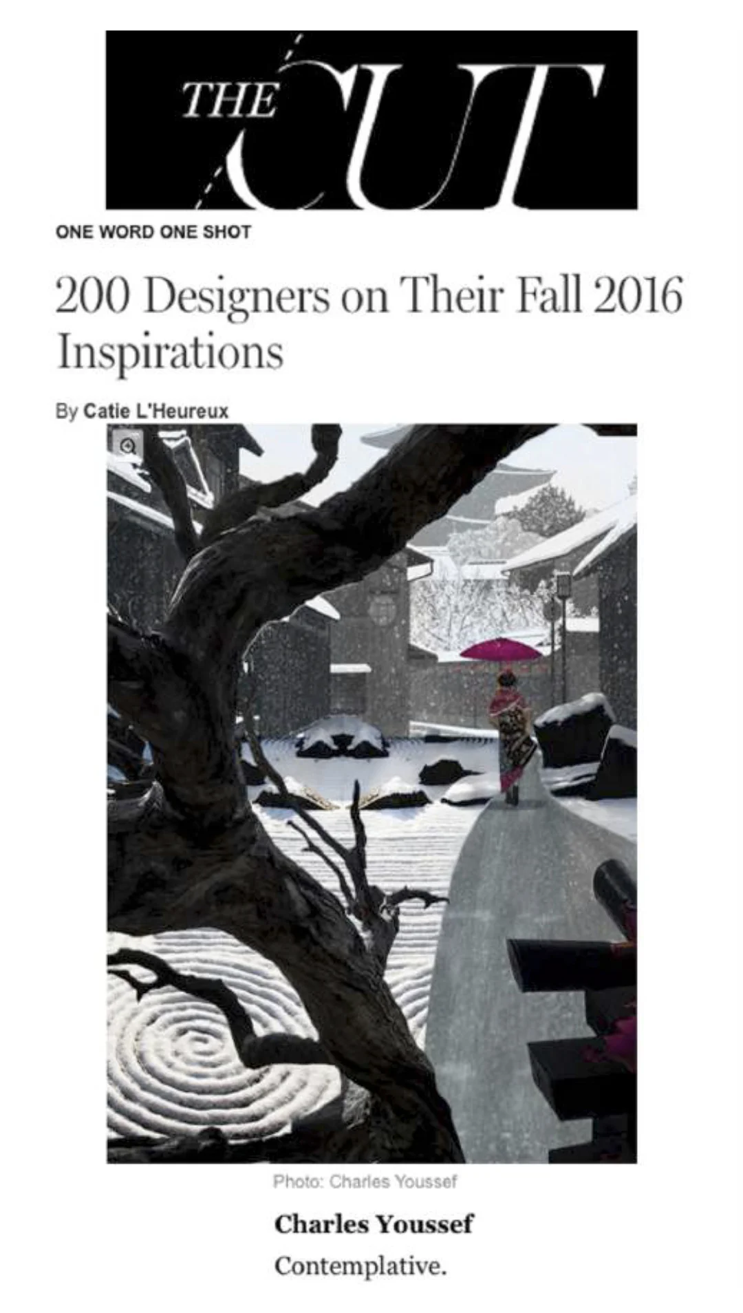 THE CUT, February 2016 