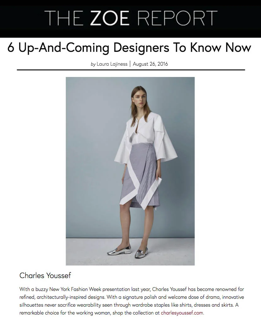 THE ZOE REPORT, AUGUST 2016