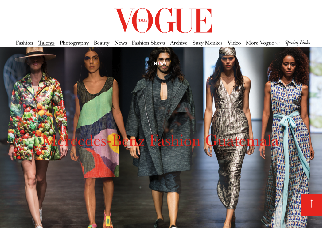 Mercedes-Benz Fashion Guatemala featured in VOGUE Italia