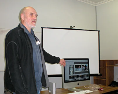 Peter Ward demonstrating Aperture at our first meeting