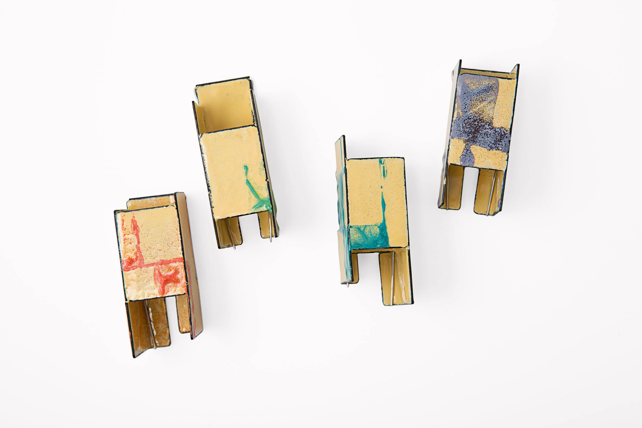 A Series Of Irregular Rectanglesr, 2014. Enamel, mild steel and stainless steel. Photo by Ken Arini Photography. 