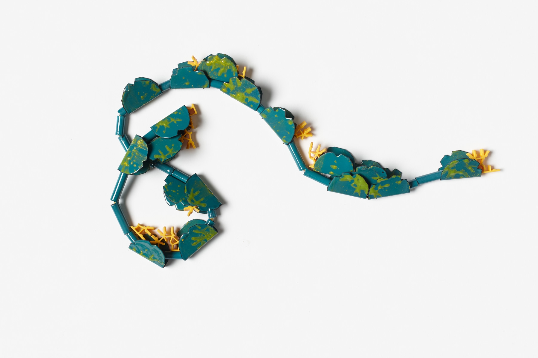 Seasnake , 2013. Deconstructed K’nex parts, mild steel, enamel, rubber thread. Photo by Jeremy Dillon. 