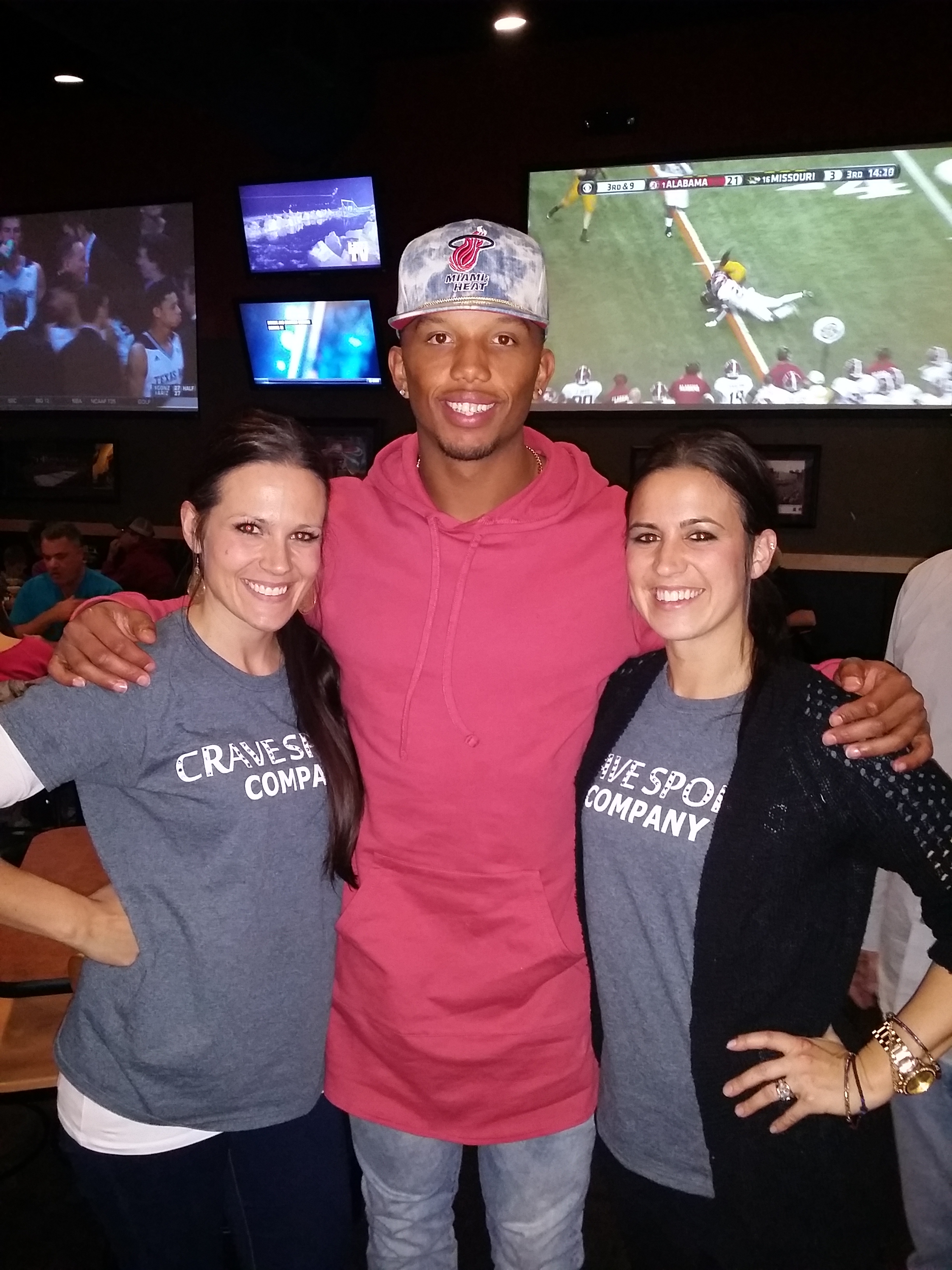 The girls with Charles Johnson