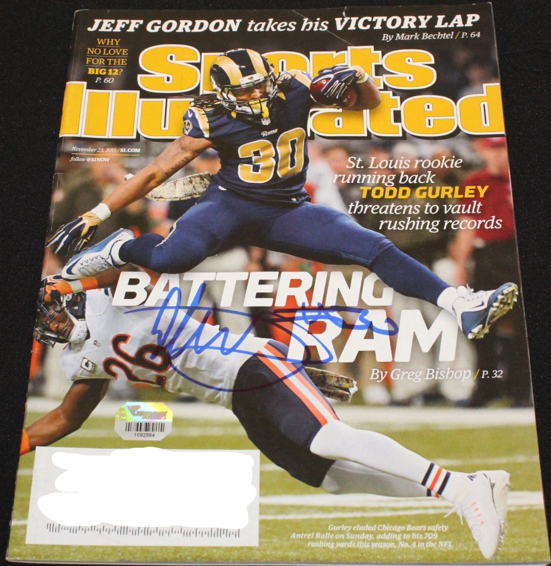 todd gurley signed football