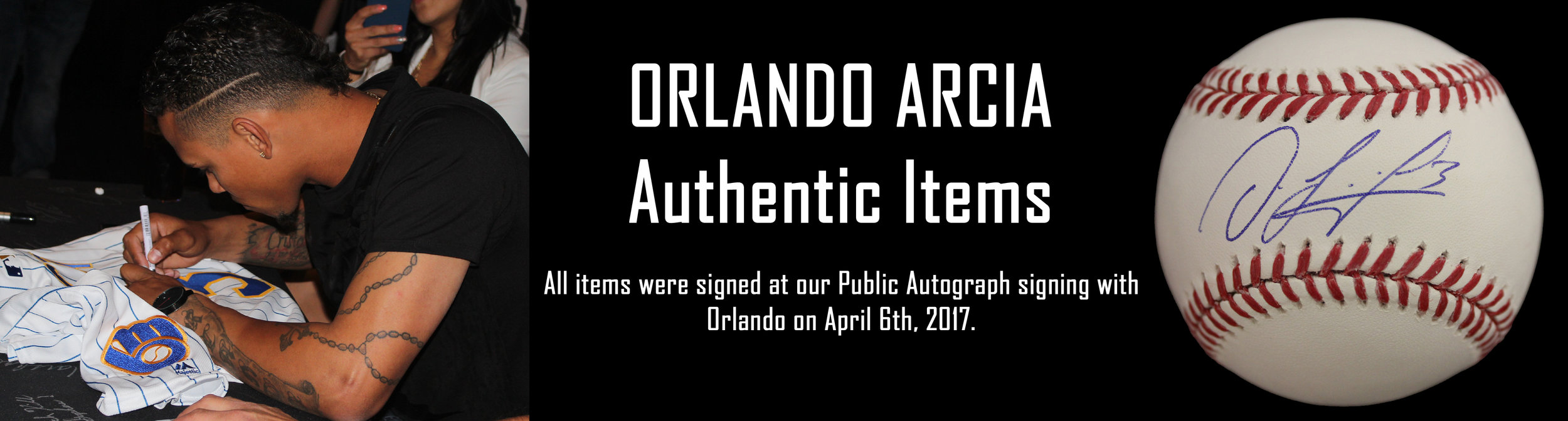 Orlando Arcia MLB Authenticated, Game Worn, and Autographed City