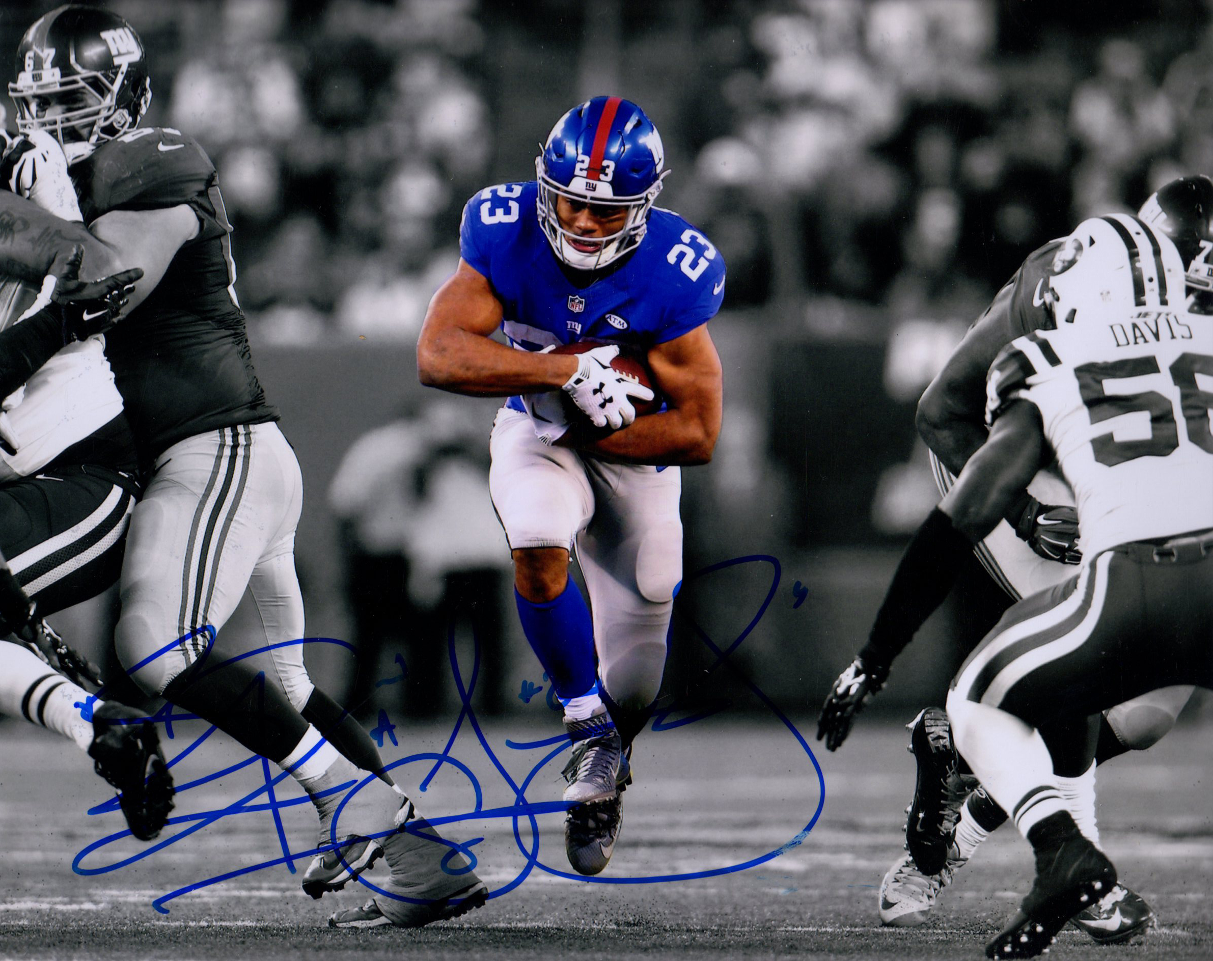 Rashad Jennings Giants Autographed Spotlight 11x14 Photo
