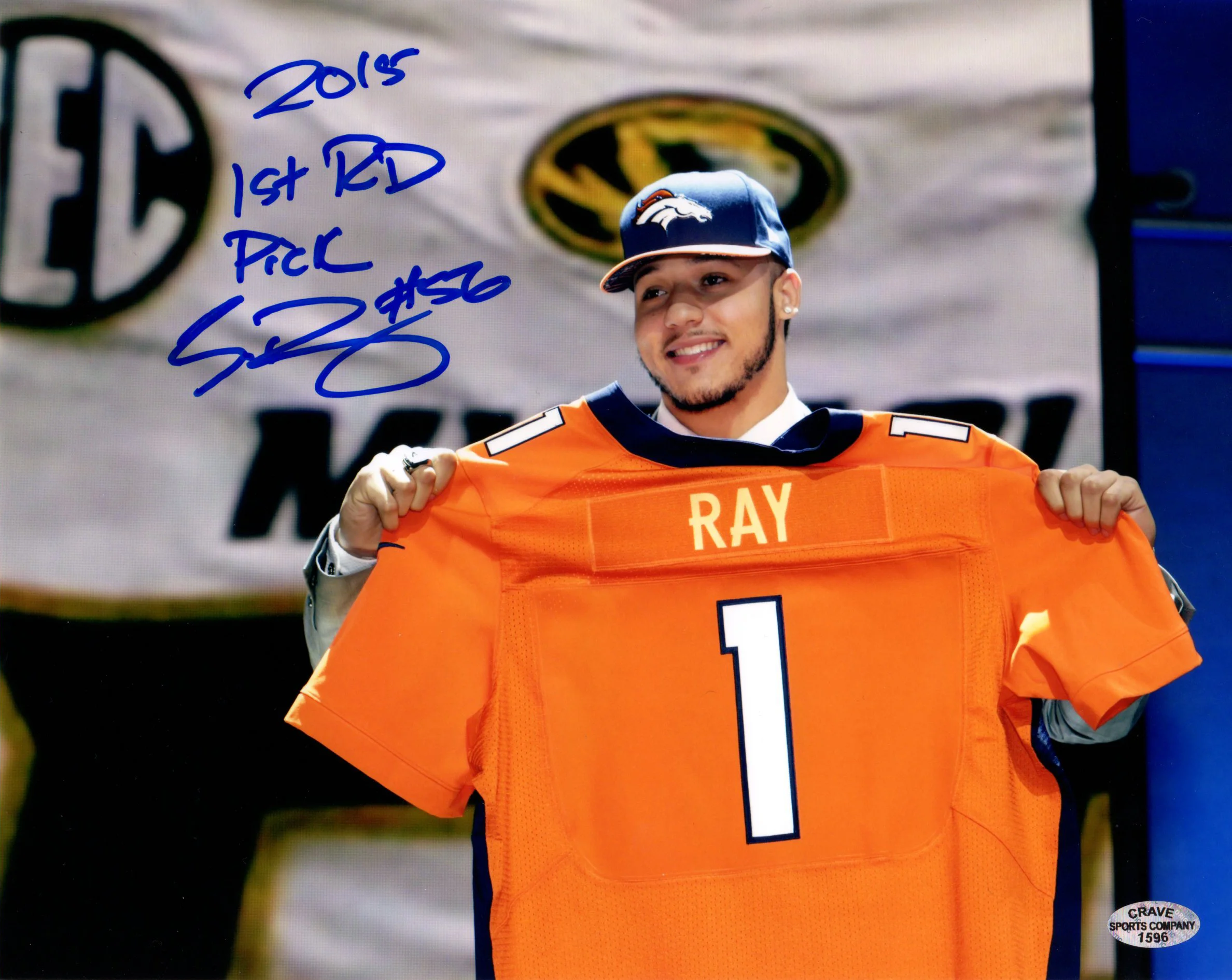 Shane Ray Broncos Autographed Draft Photo