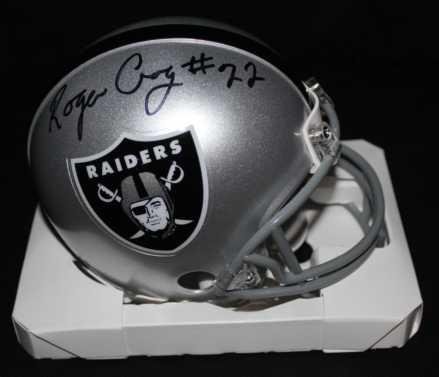 Roger Craig Autographed Raiders Mini Helmet